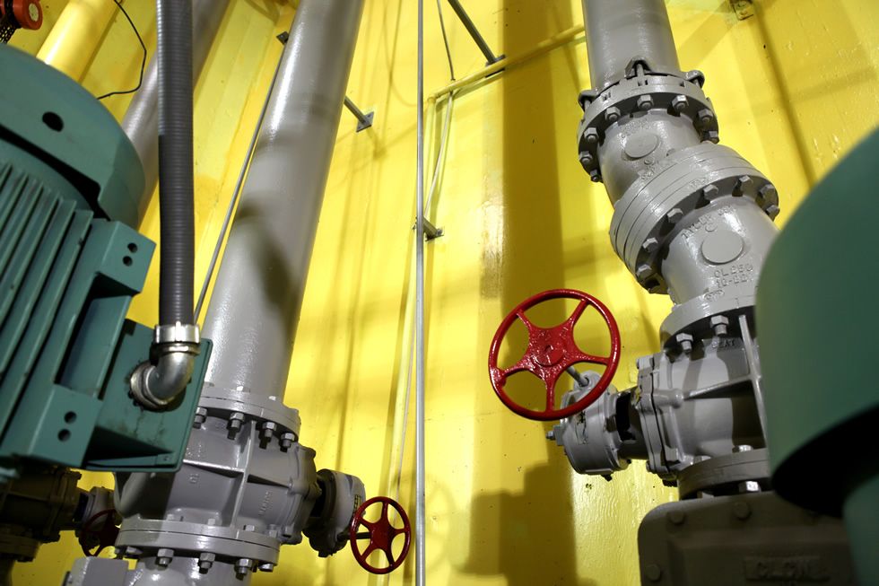 pipes with valves