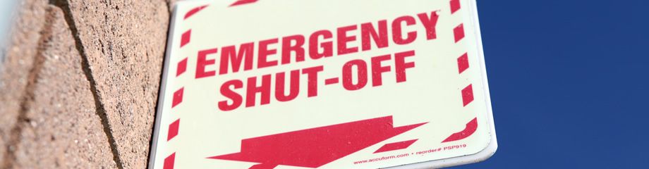Sign that says Emergency Shut-off